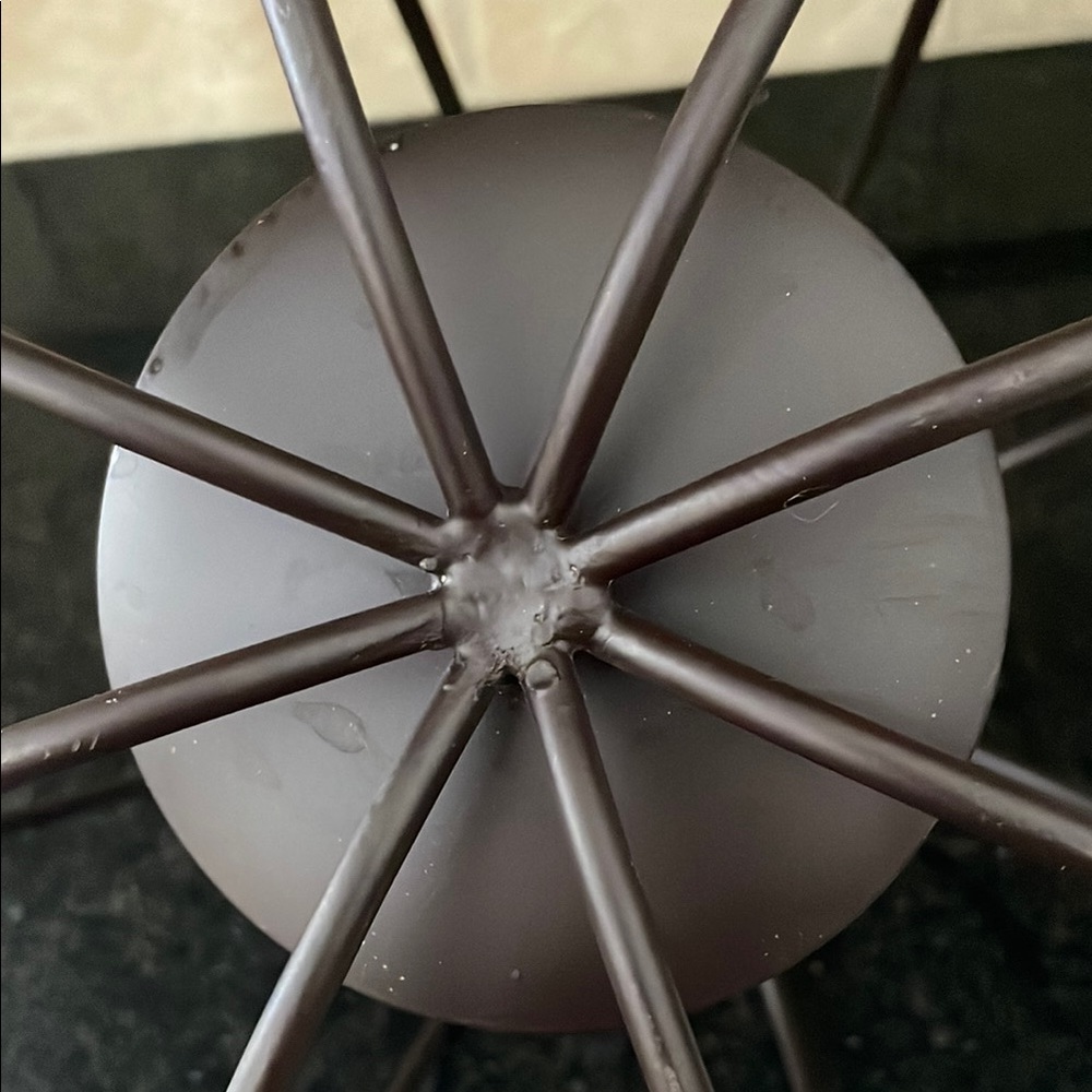 Bronze Metal Pumpkin Accent for the Holiday Season with Luminara Candle Lighting - Picture 6 of 8